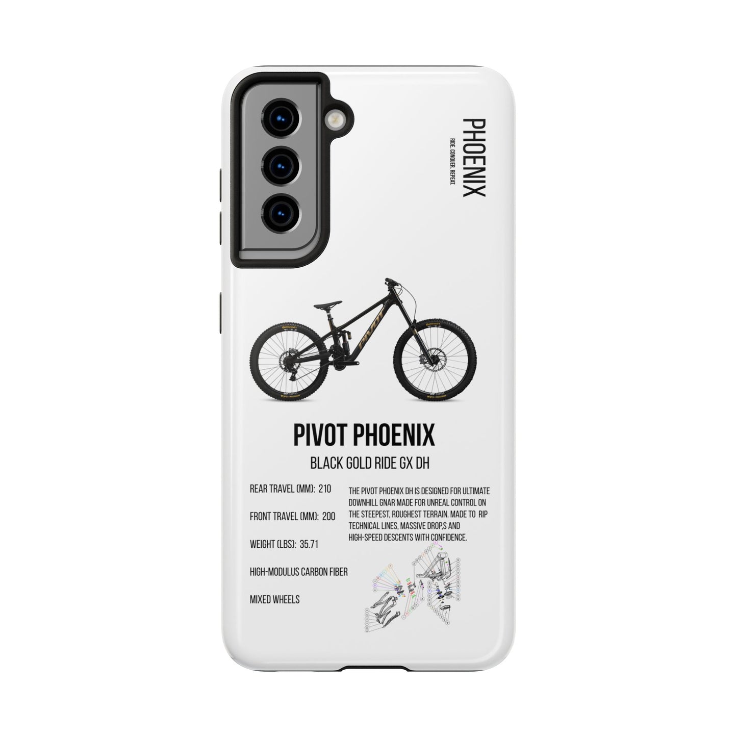 Pivot Phoenix Black Gold Ride GX DH - Apexsend Co
