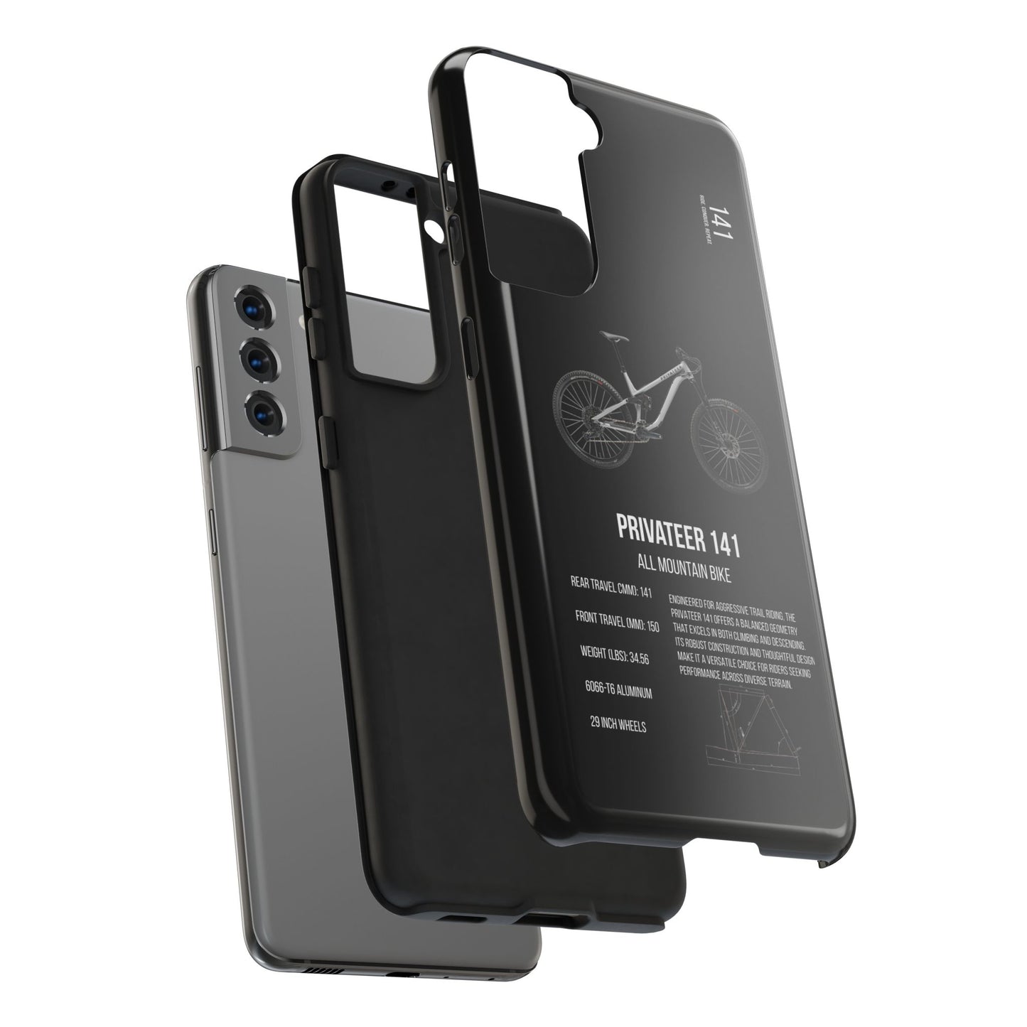 Black Backround Privateer 141 Raw Aluminum