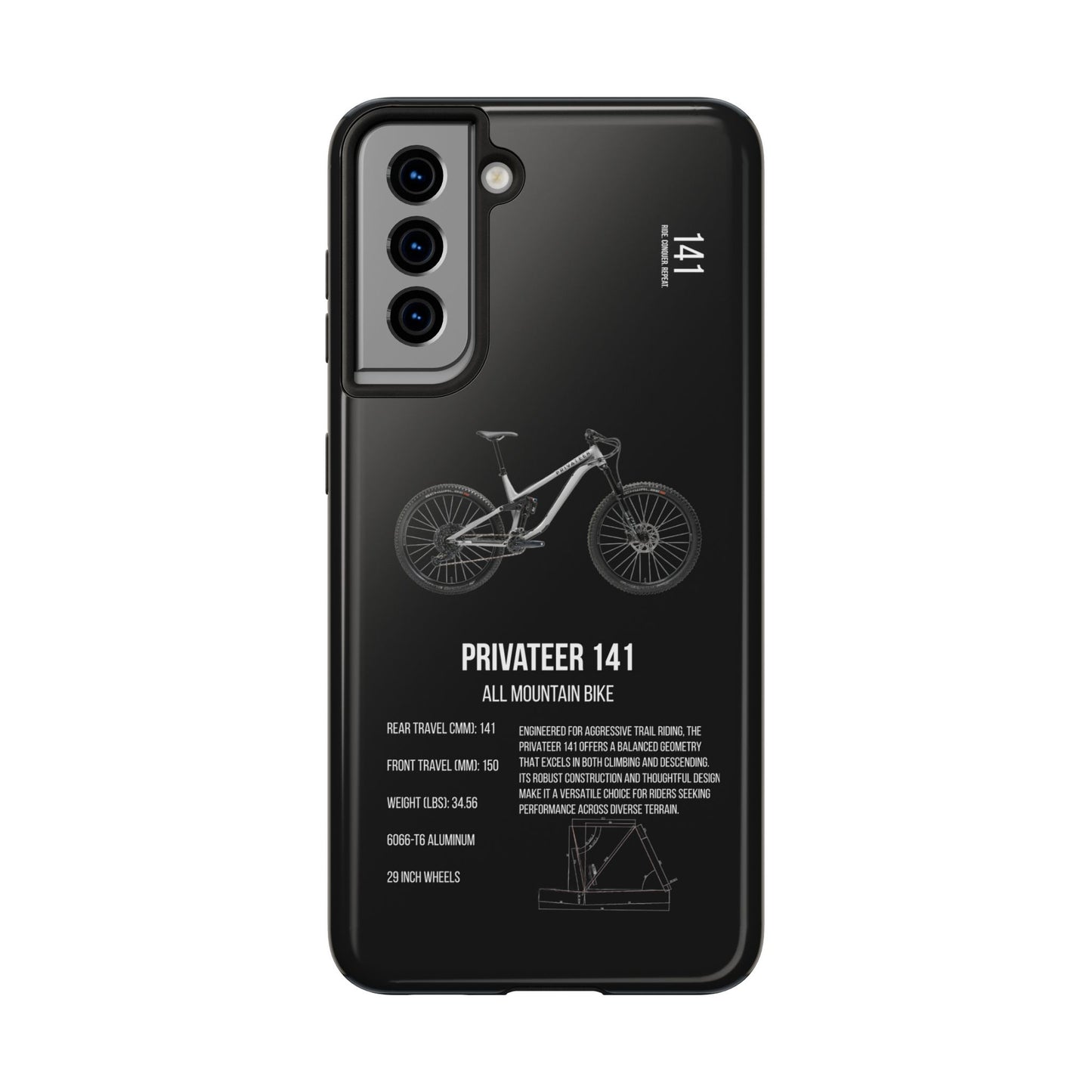 Black Backround Privateer 141 Raw Aluminum
