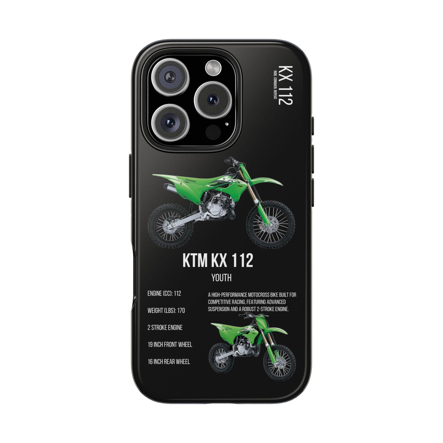 Black Backround KTM KX 112 Youth Green