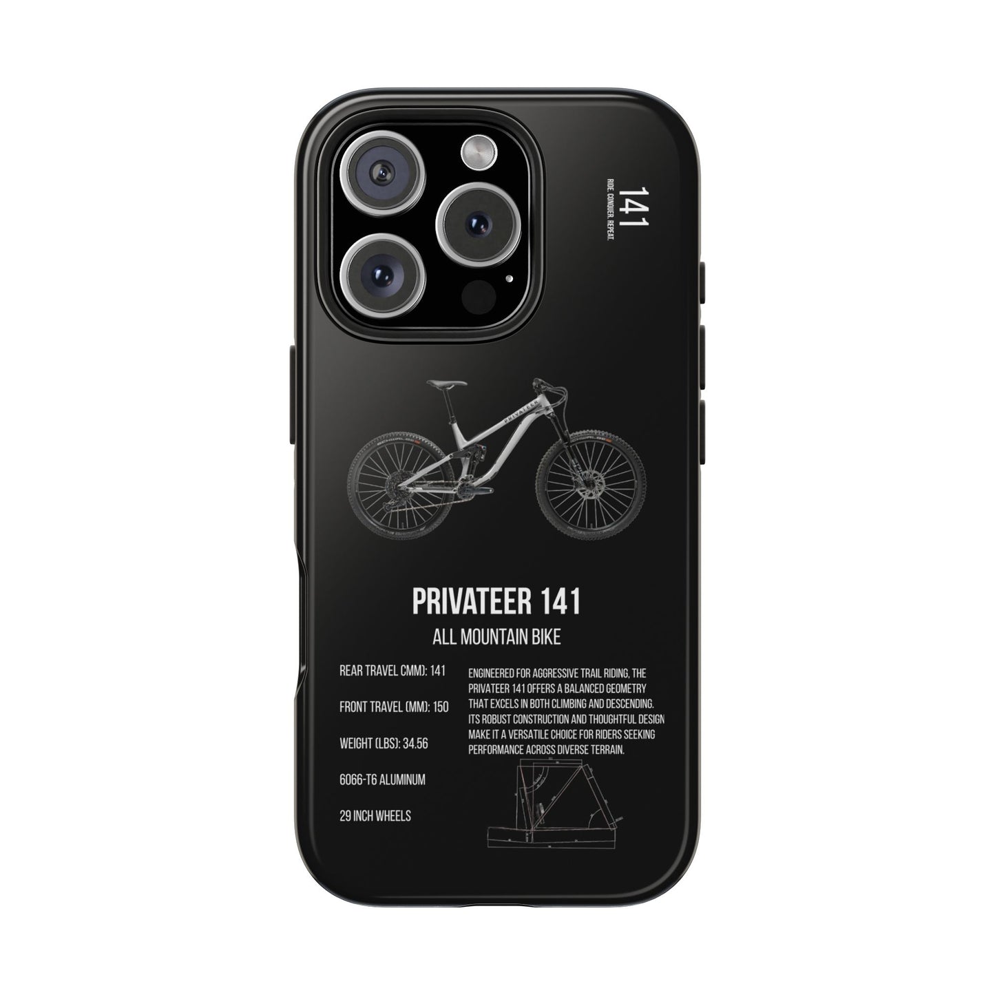 Black Backround Privateer 141 Raw Aluminum