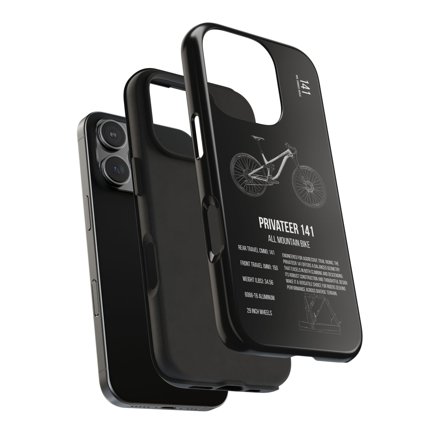 Black Backround Privateer 141 Raw Aluminum