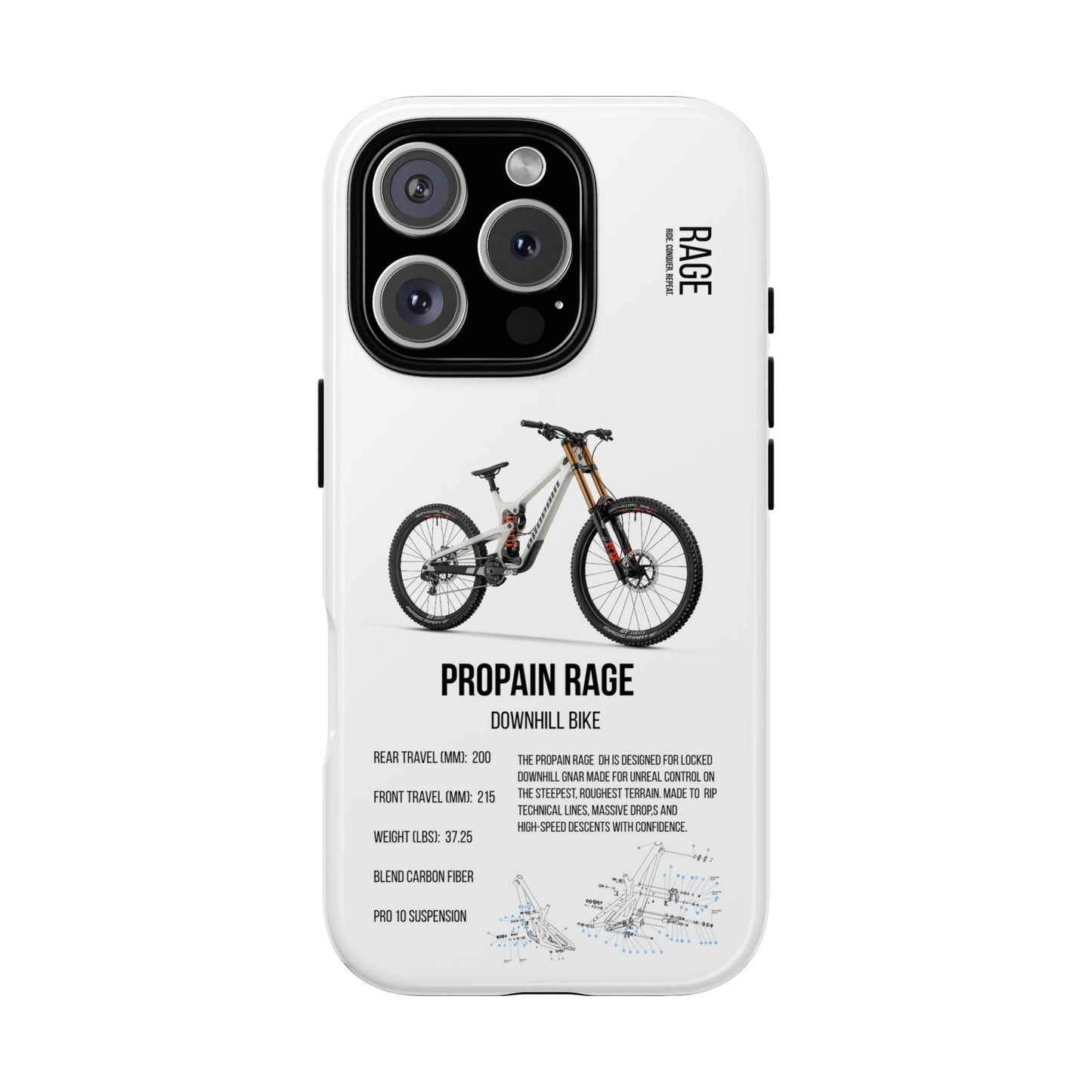 Propain Rage 3 CF Fox White Frame