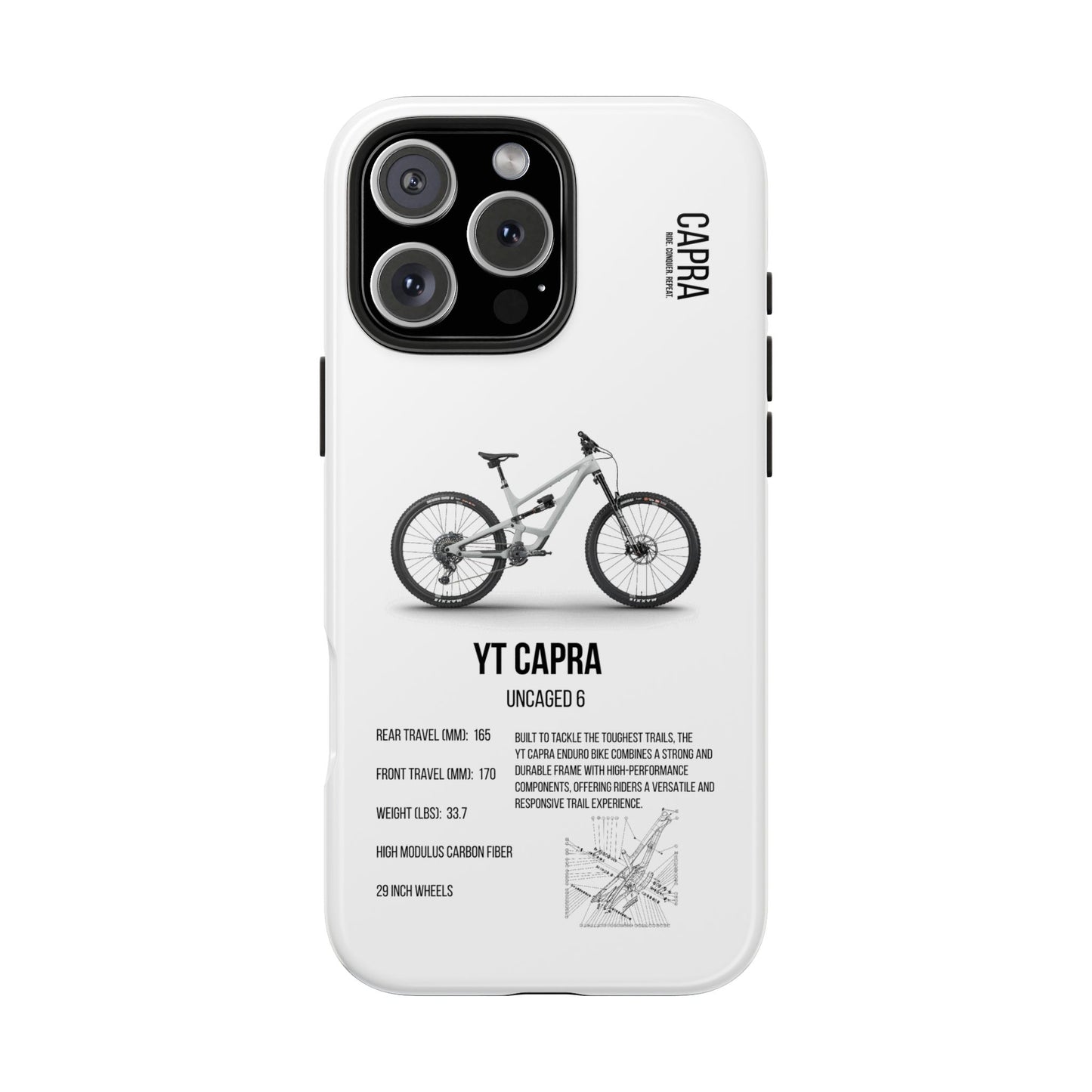 YT Industries Capra Uncaged 6 White W/ Rockshox