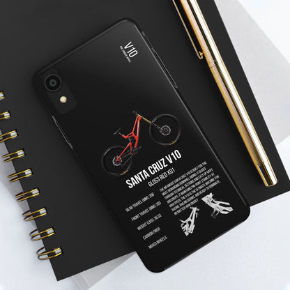 CUSTOM Black Backround Santa Cruz V10 Gloss Red X01