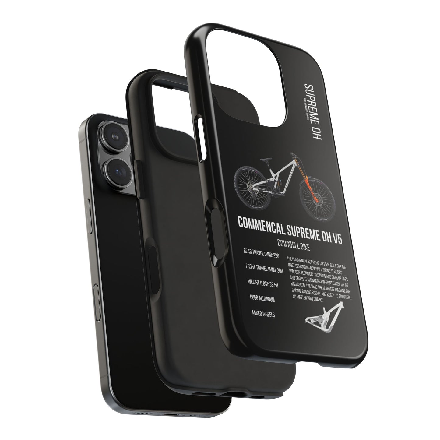 Black Backround Commencal Supreme DH V5 Signature