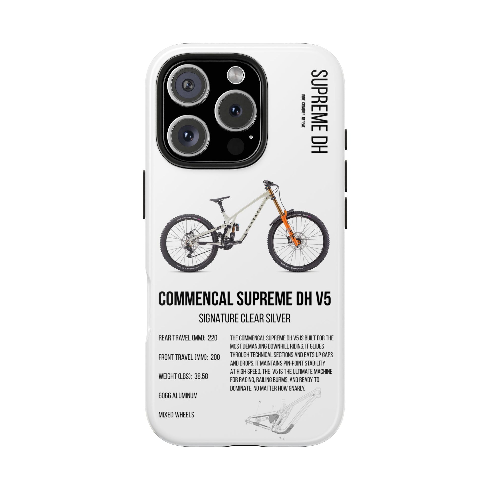 Commencal Supreme DH V5 Signature Clear Silver - Apexsend Co