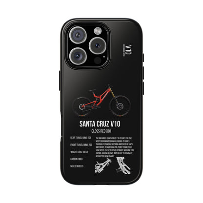 Black Backround Santa Cruz V10 Gloss Red X01
