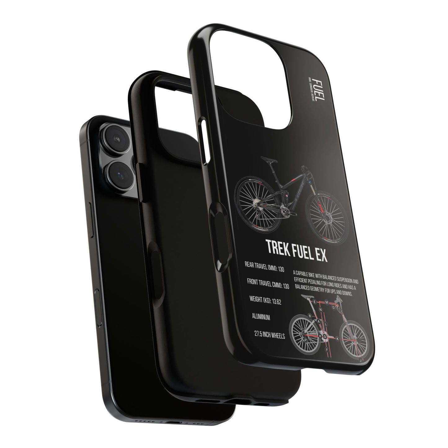 Black Backround Trek Fuel EX Red Fox 34