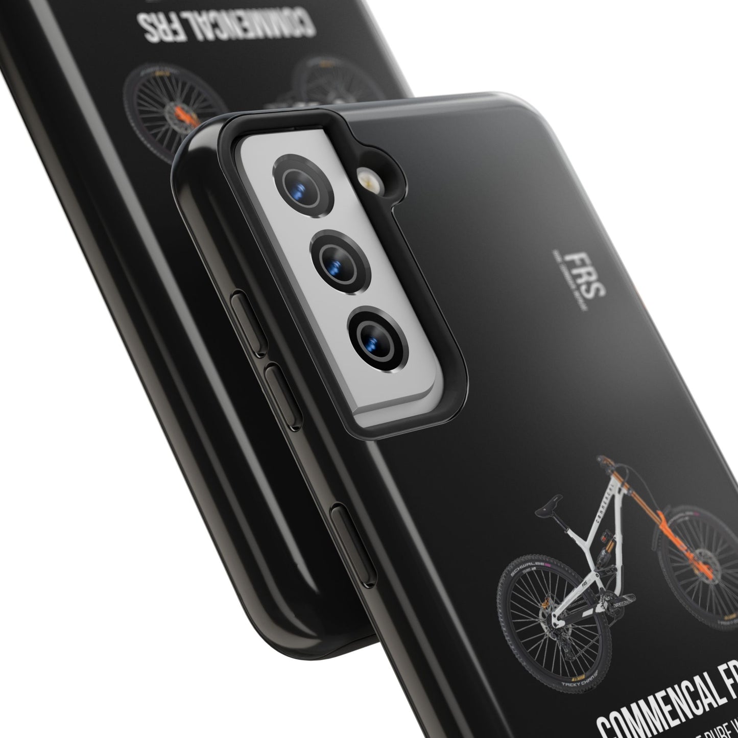 Black Backround Commencal FRS Signature Pure White