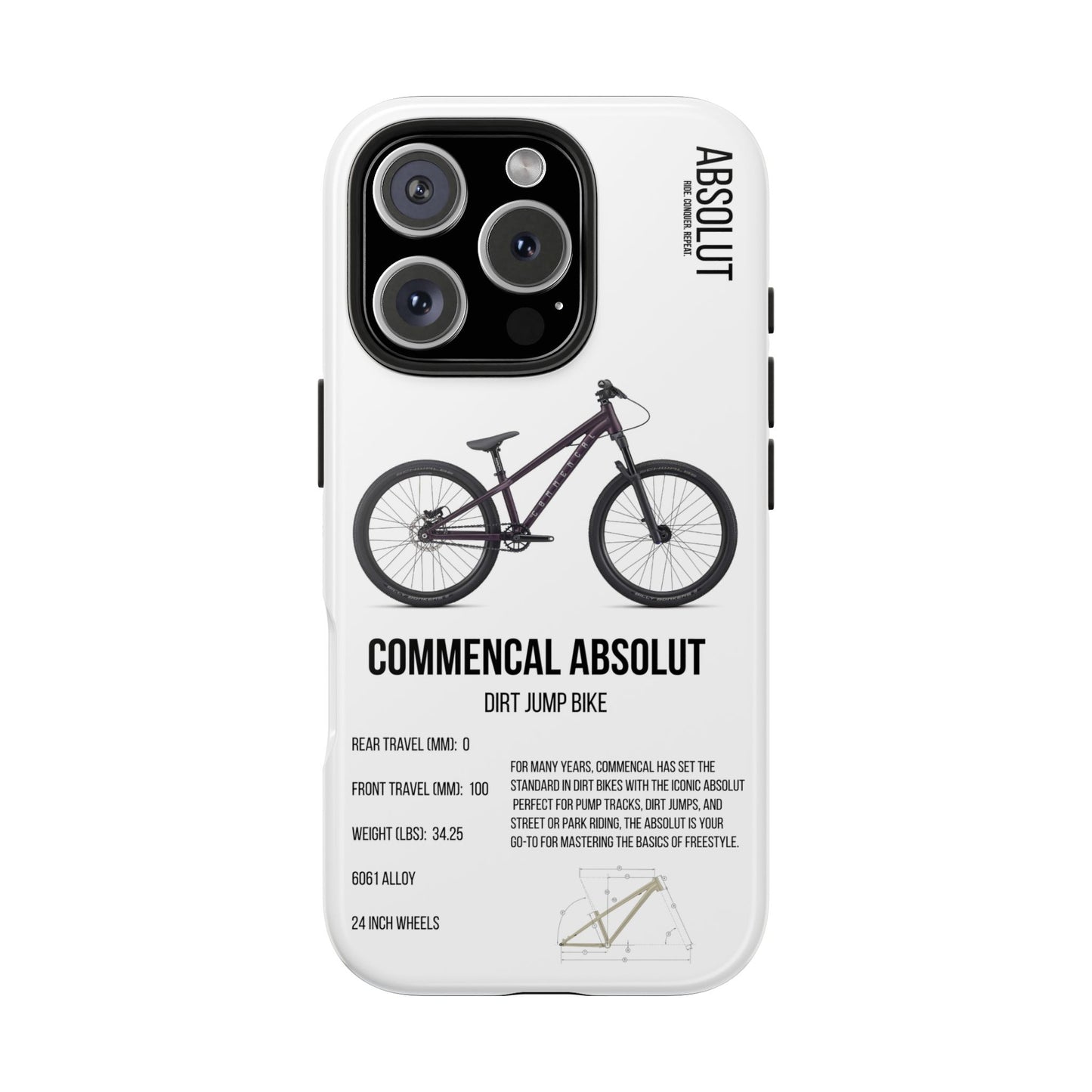 Commencal Absolut Dirt Jumper morado metalizado de 24 pulgadas