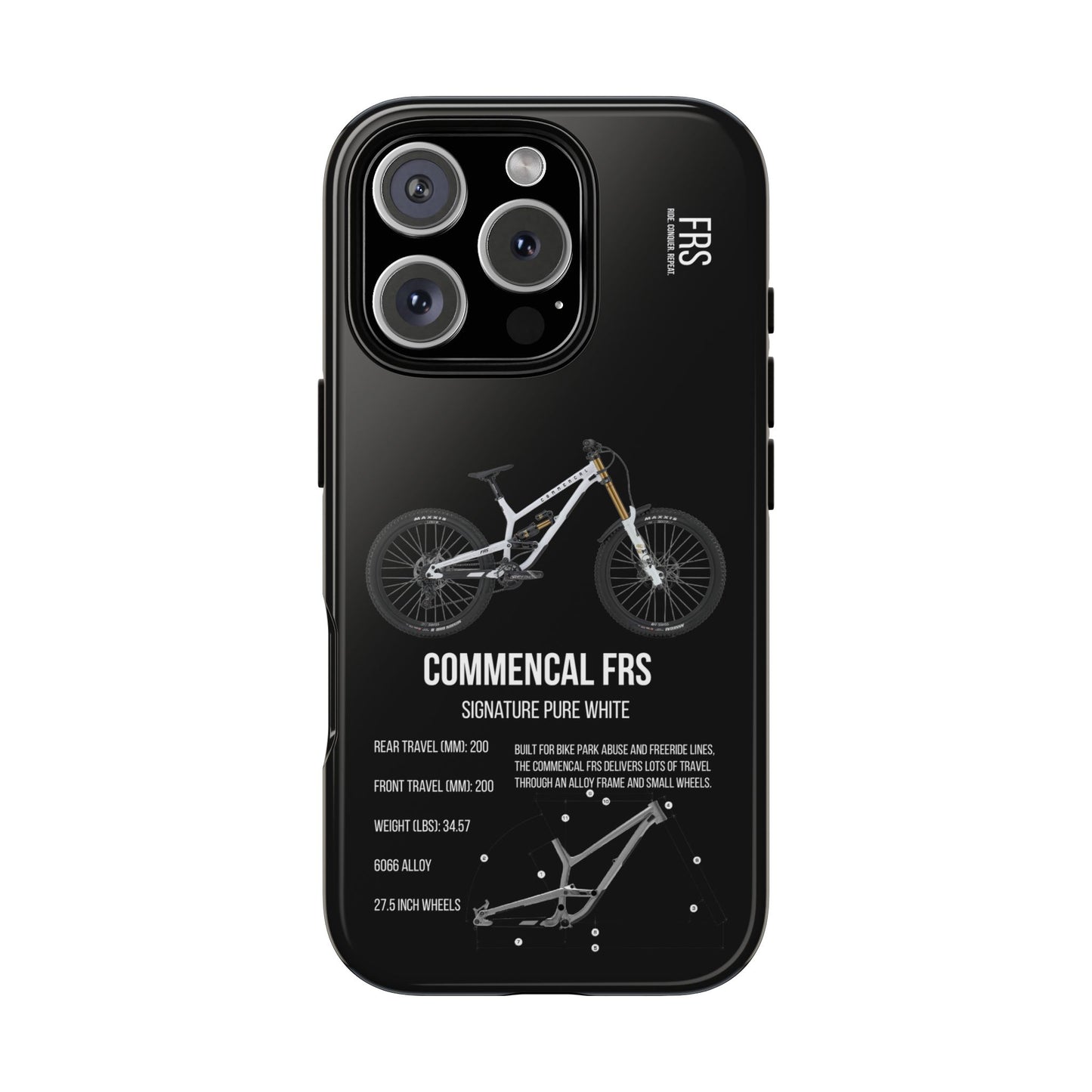 Black Background Commencal FRS Signature Pure White 2026