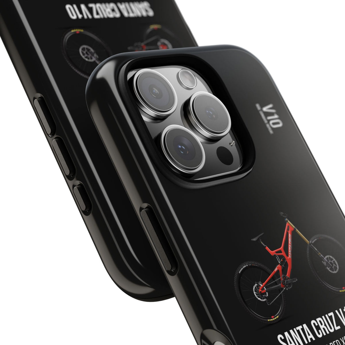 Black Backround Santa Cruz V10 Gloss Red X01