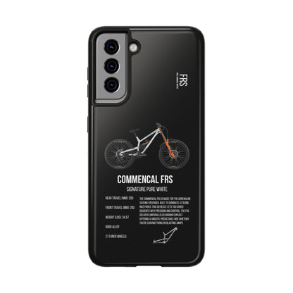 Black Backround Commencal FRS Signature Pure White