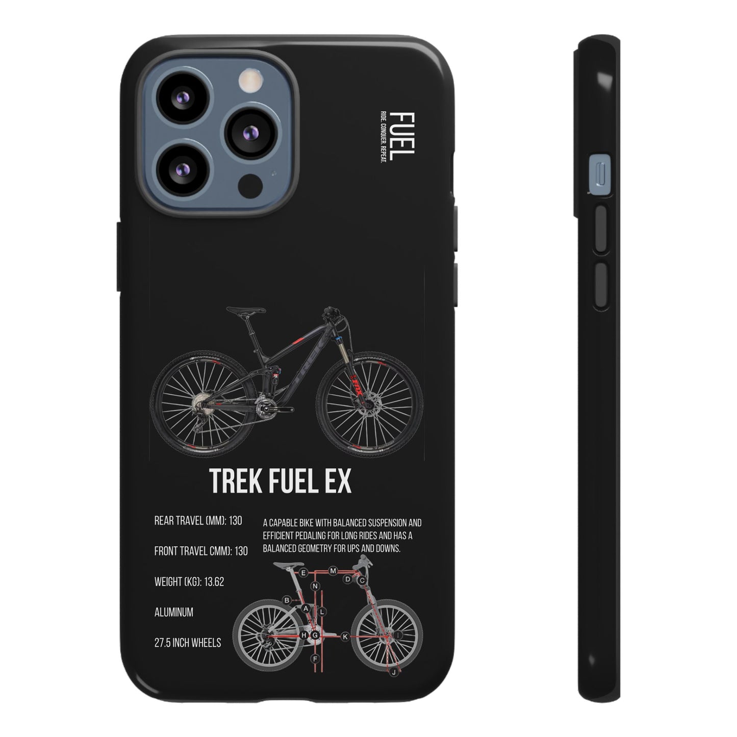 Black Backround Trek Fuel EX Red Fox 34