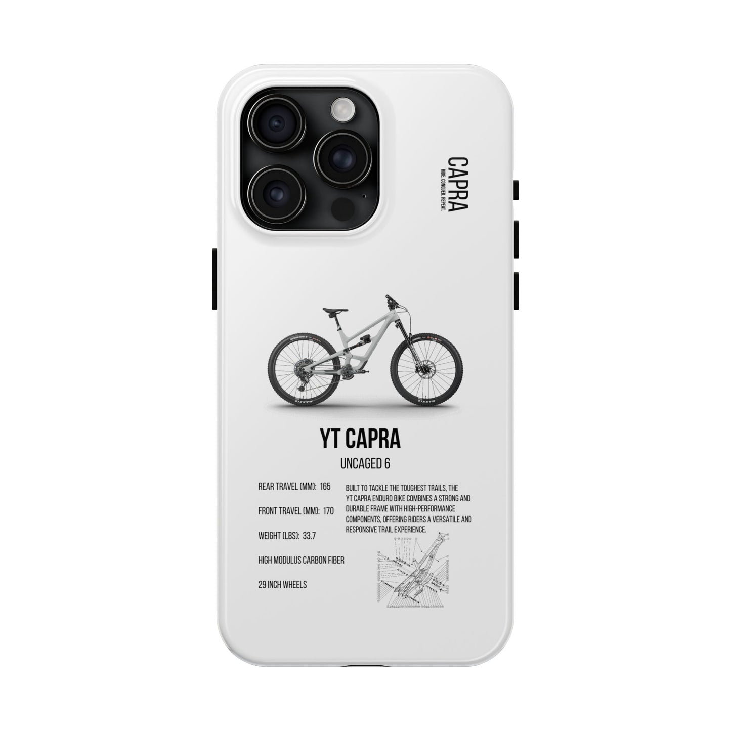 YT Industries Capra Uncaged 6 White W/ Rockshox