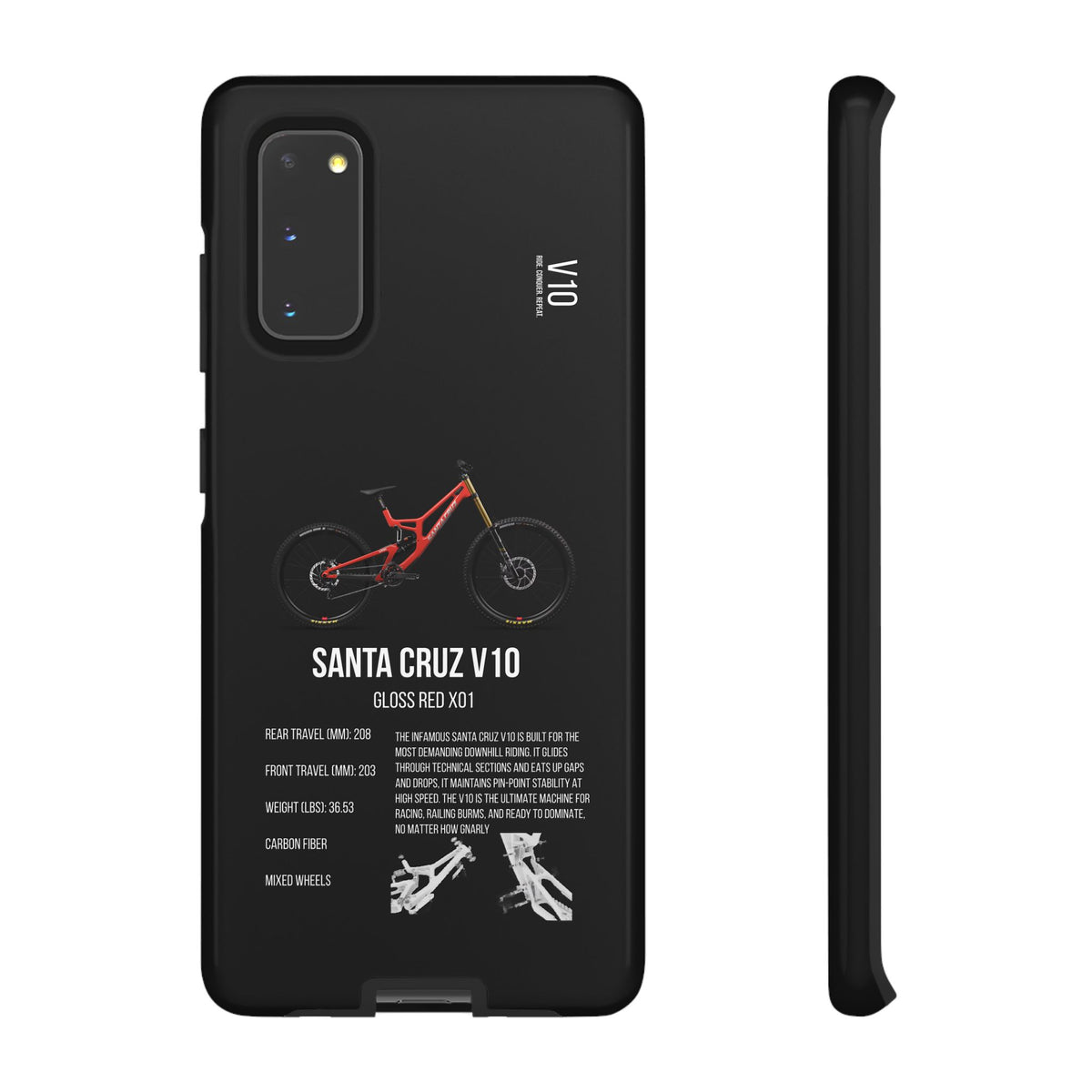 Black Backround Santa Cruz V10 Gloss Red X01