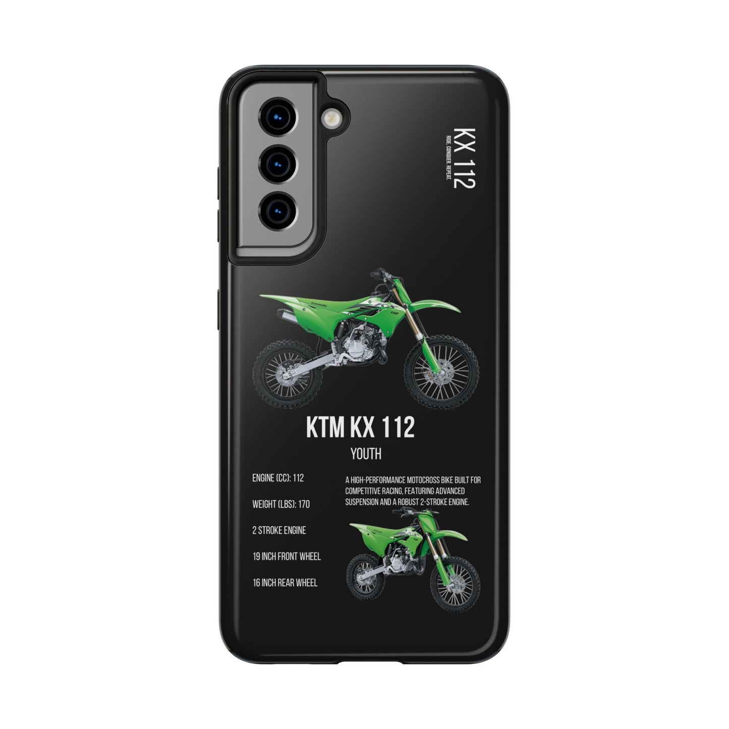 Black Backround KTM KX 112 Youth Green