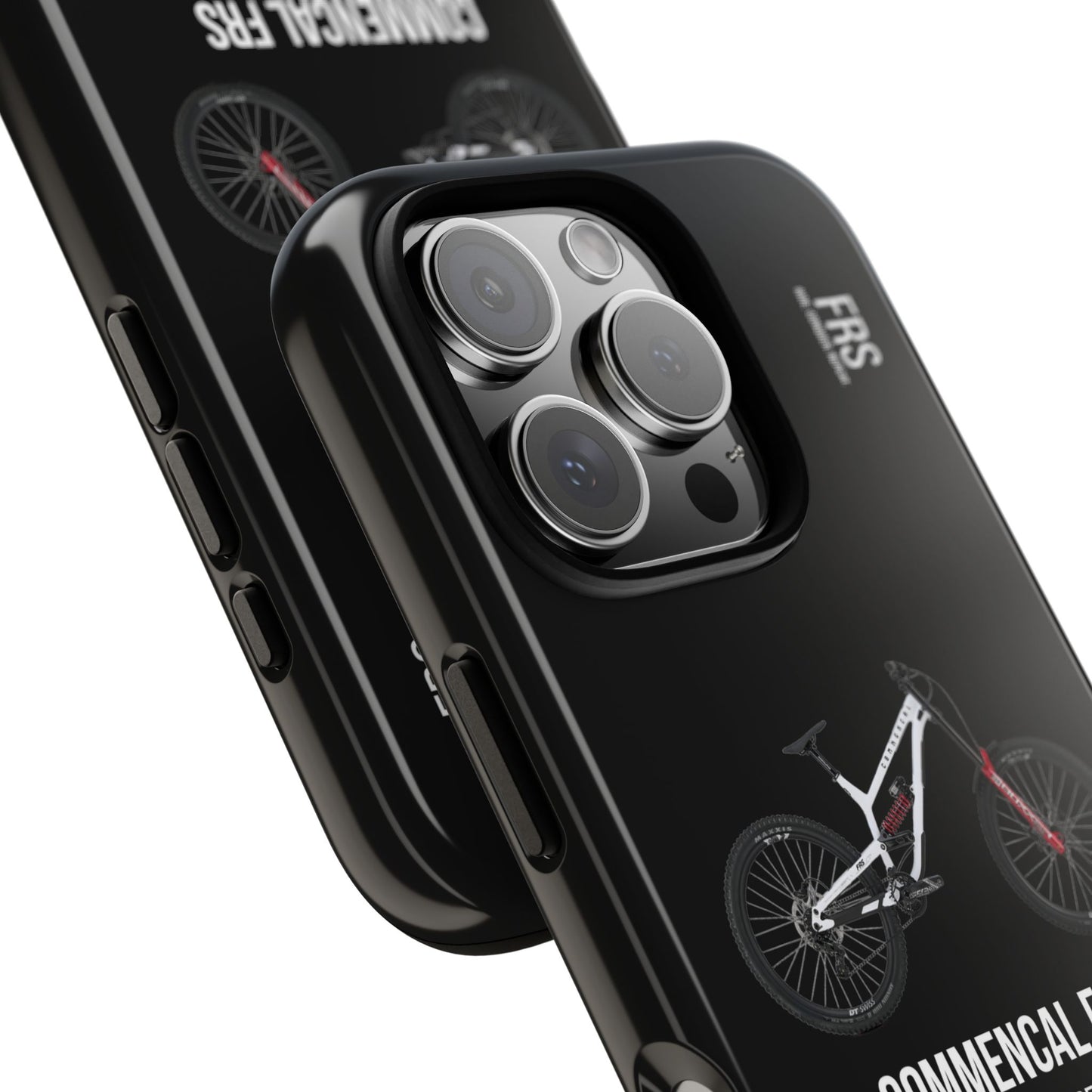 Black Background Commencal FRS Rockshox Pure White