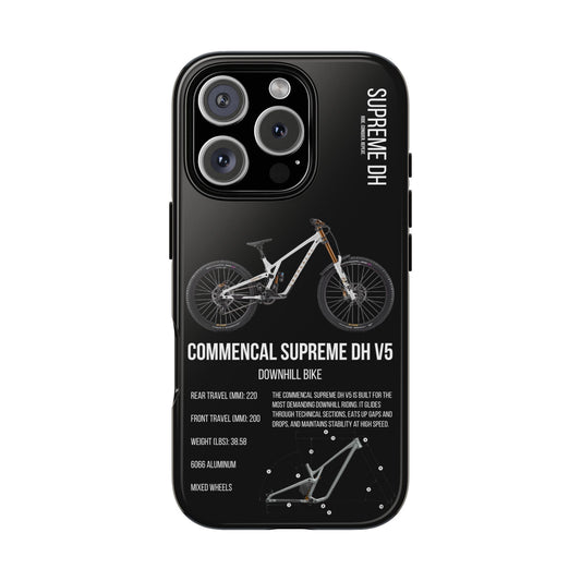 Black Background Commencal Supreme DH V5 Signature Ltd Pure White