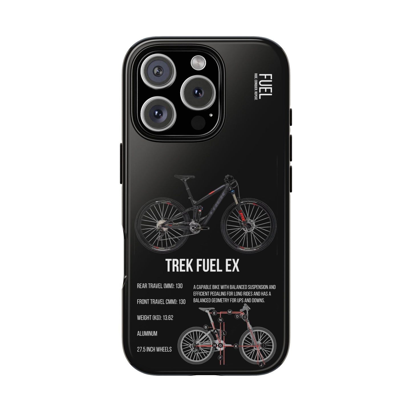 Black Backround Trek Fuel EX Red Fox 34