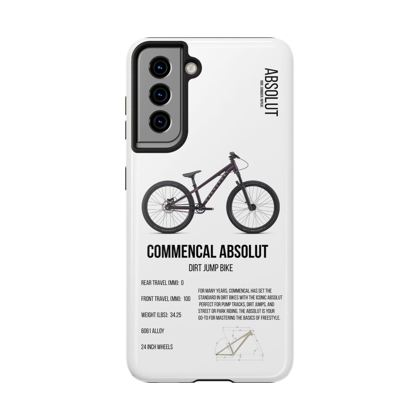Commencal Absolut Dirt Jumper morado metalizado de 24 pulgadas