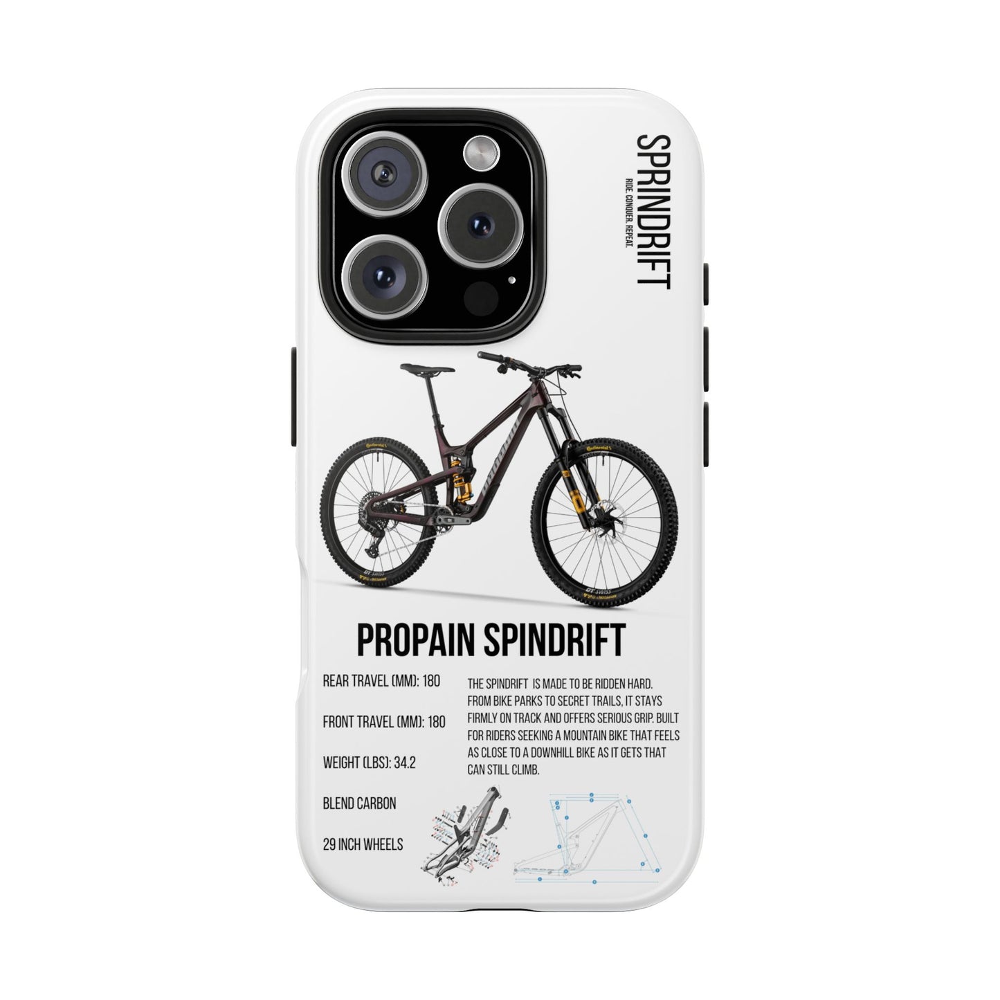 Propain Spindrift CF 5 Candy Red Swedish Gold