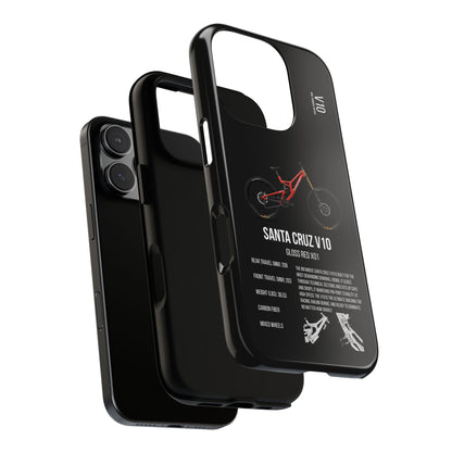 Black Backround Santa Cruz V10 Gloss Red X01