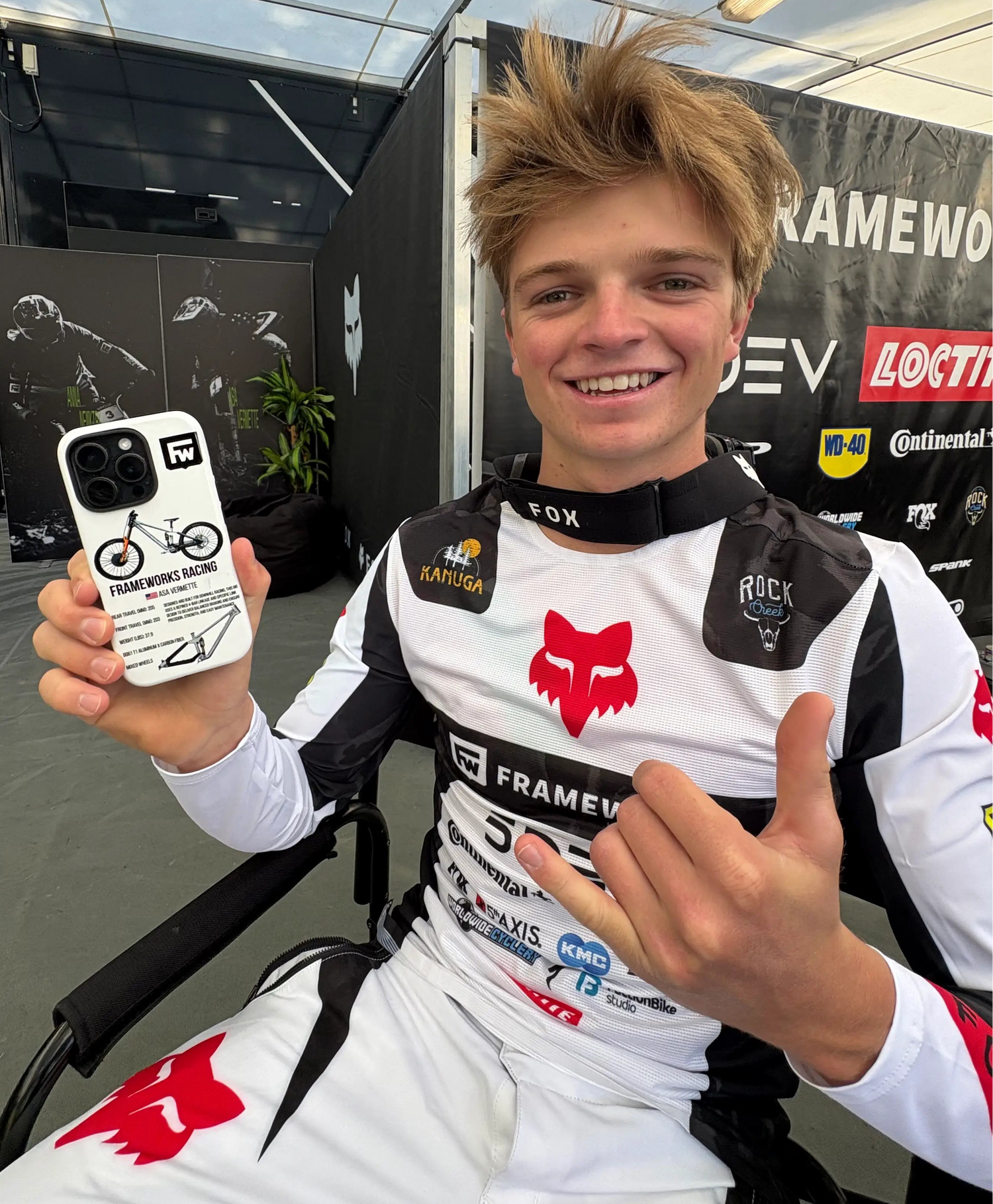 Asa Vermette Downhill Mountain Biking World Champ With an MTB Phone Case
